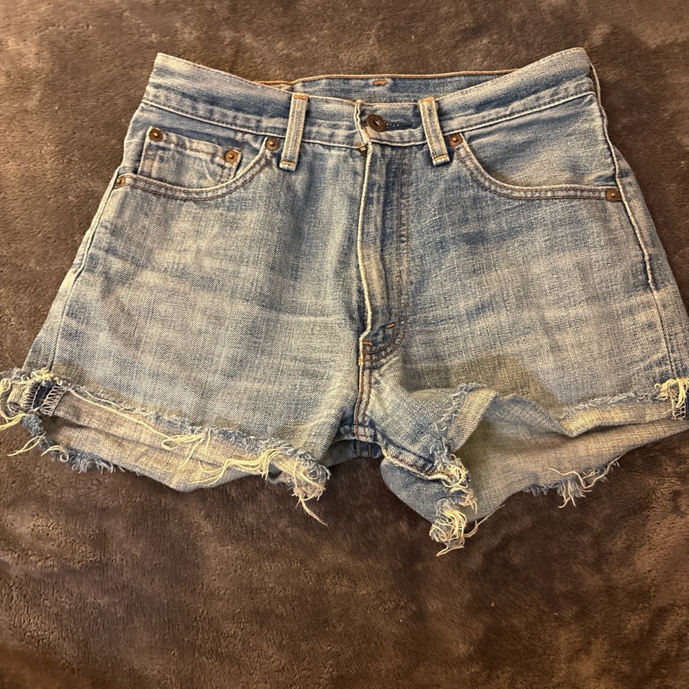 Levi's Light Blue Jean Shorts